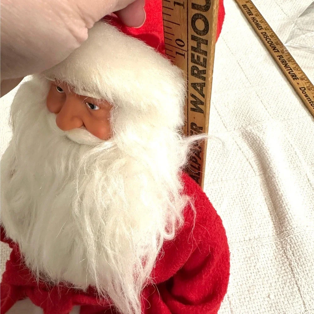 Santa Claus Doll Red Robe Striped Pajamas Christmas Decor 10